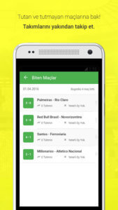 İddaa Planı - Mobile Application Ended Matchs Page Screenshot
