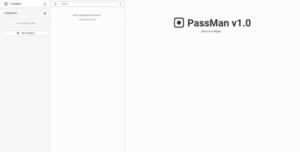 Passman - Password Manager Desktop Empty Index Page Screenshot