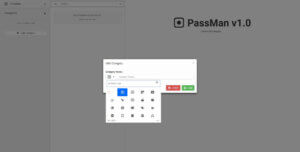 Passman - Password Manager Desktop Add Category Page Screenshot