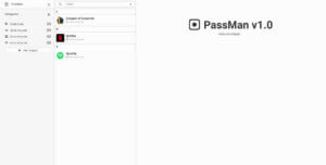 Passman - Password Manager Desktop Index Page Screenshot